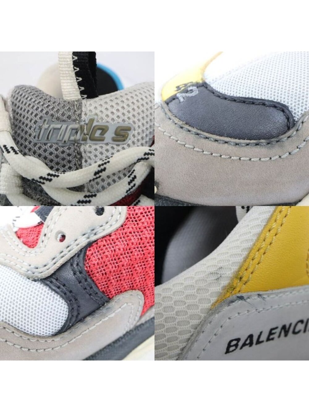Balenciaga Triple S Split Sneakers Size 42 Multicolo - Picture 10 of 11